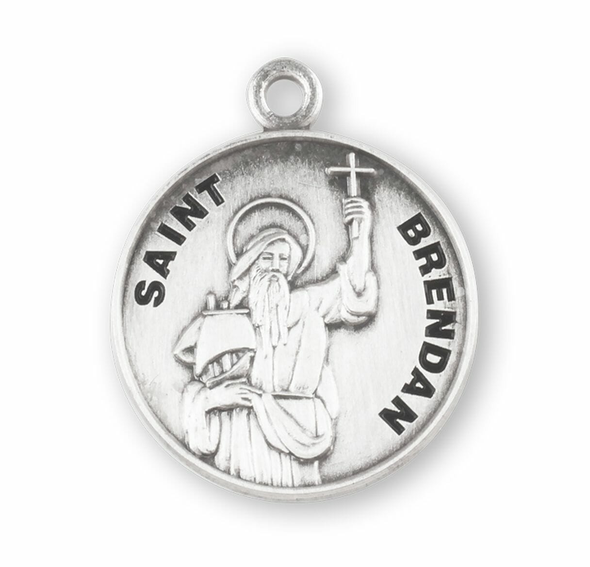 Patron Saint Brendan Round Sterling Silver Medal Buy Religious