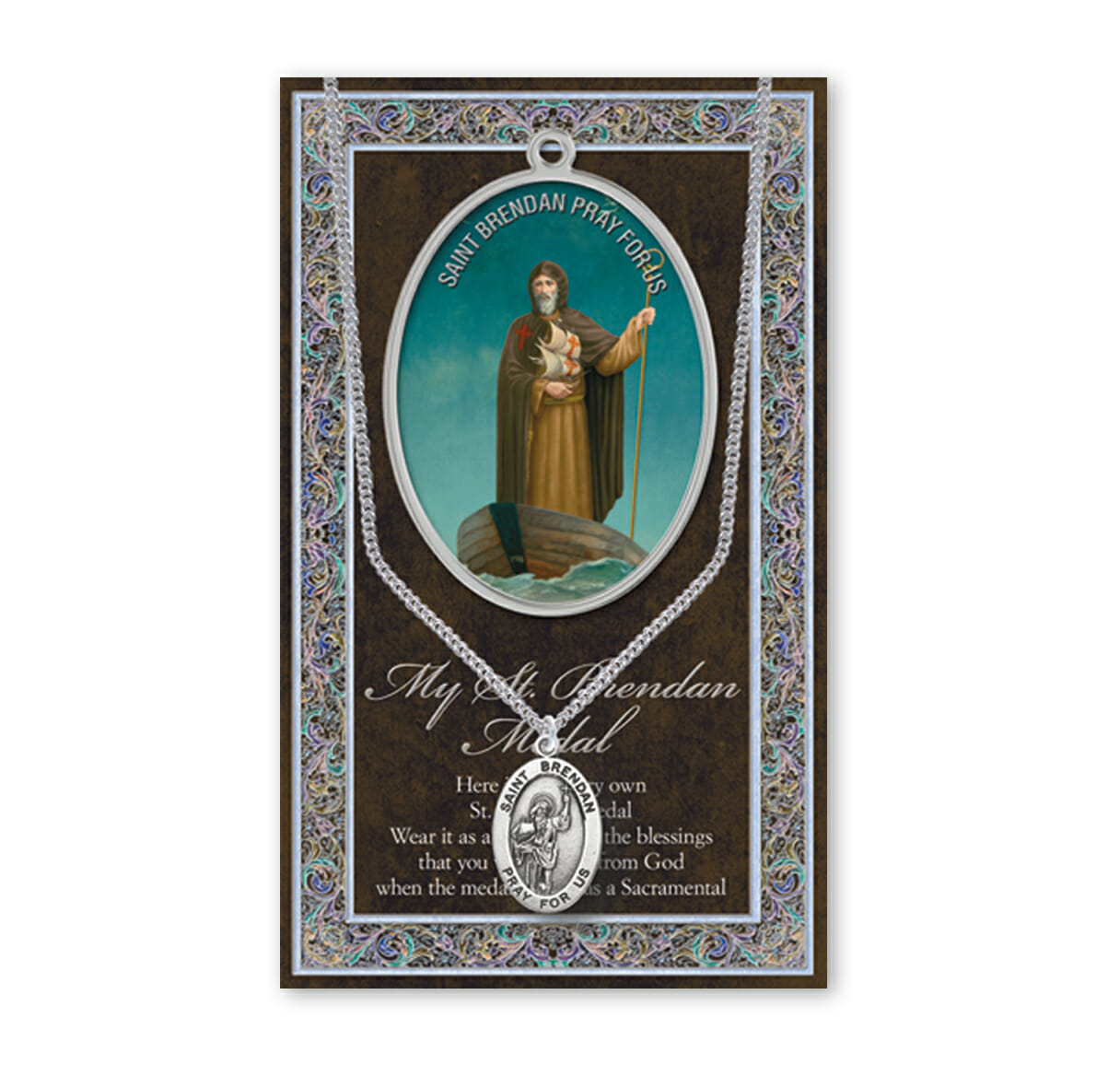 Saint Brendan Biography Pamphlet and Patron Saint Medal Buy Religious