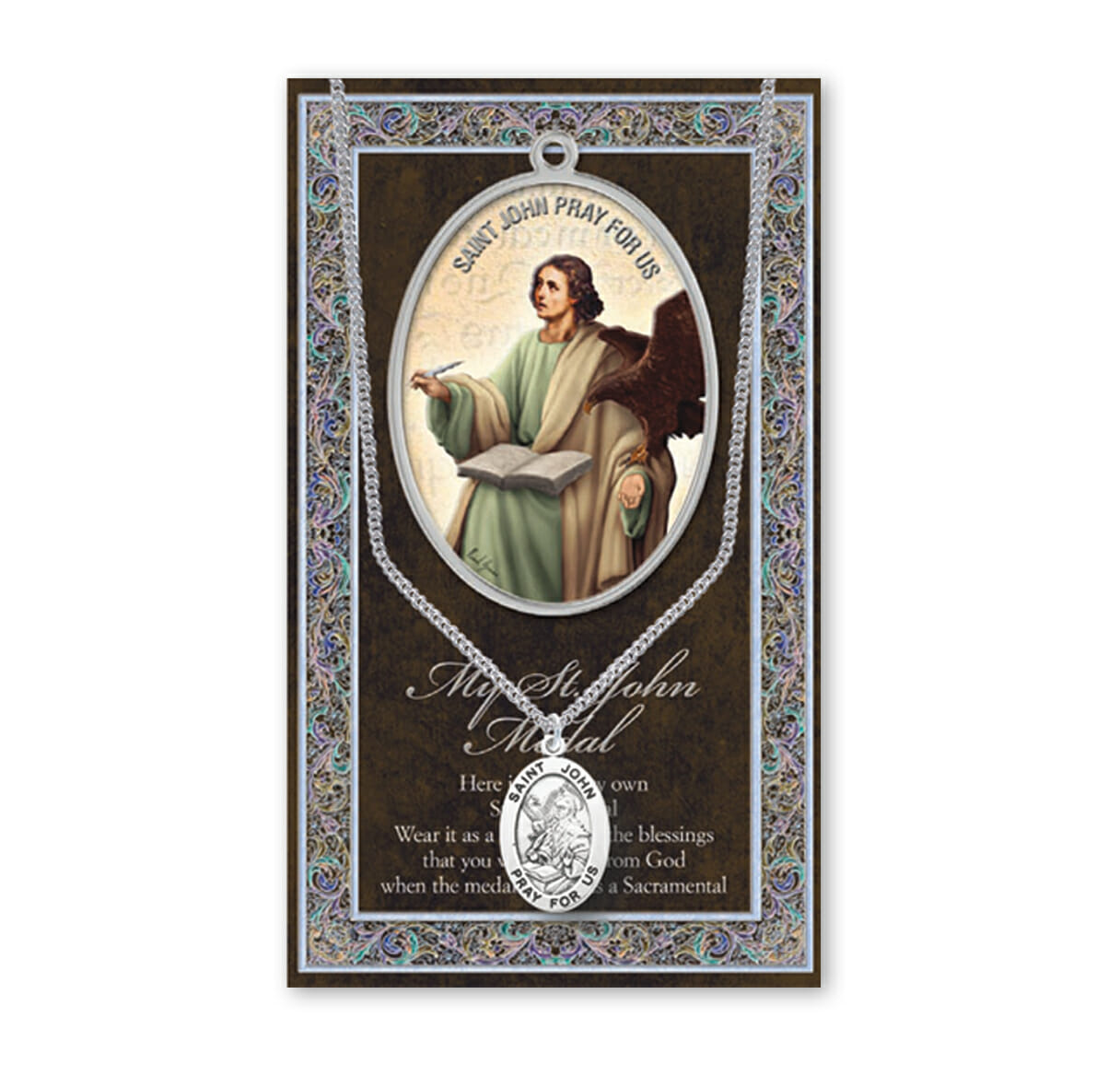 Saint John Biography Pamphlet and Patron Saint Medal Buy Religious