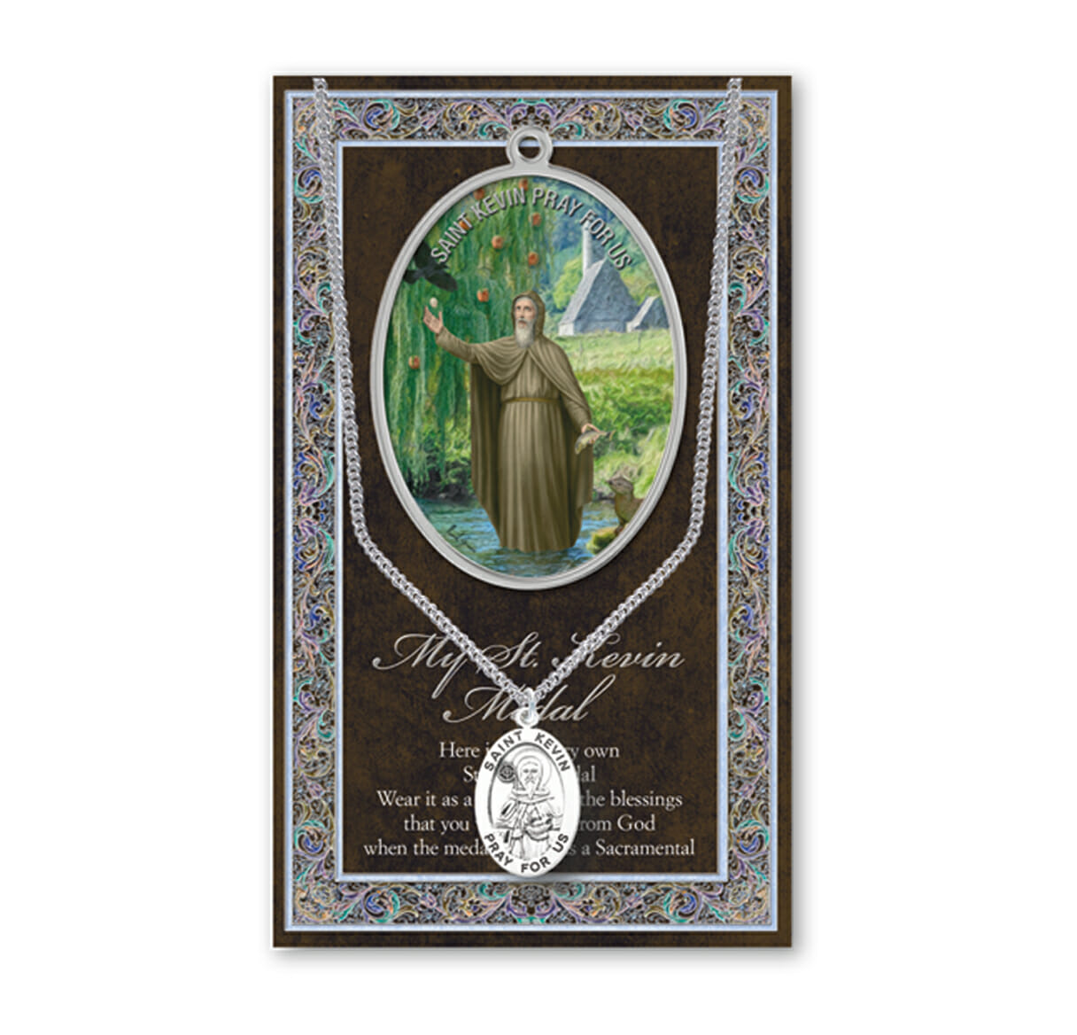 Saint Kevin Biography Pamphlet and Patron Saint Medal Buy Religious