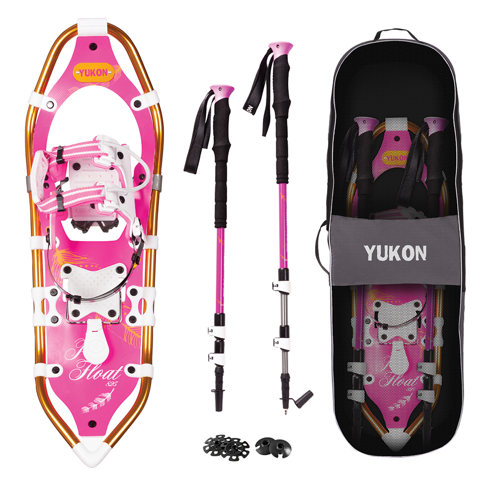 YUKON Women's Pro Float Series Snowshoe Kit 8" x 25" Pink 200lbs