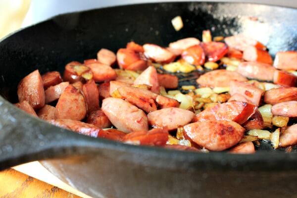 Our Nothing Fancy Smoked Sausage Skillet Recipe is that meal. Easy and delicious. Bonus: fast clean up!