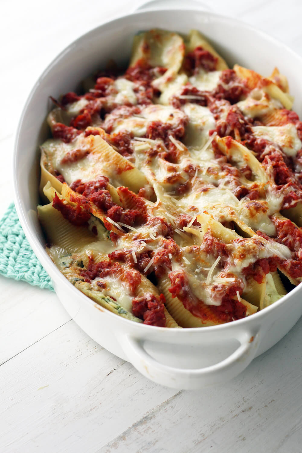 Spinach Basil Ricotta Stuffed Shells