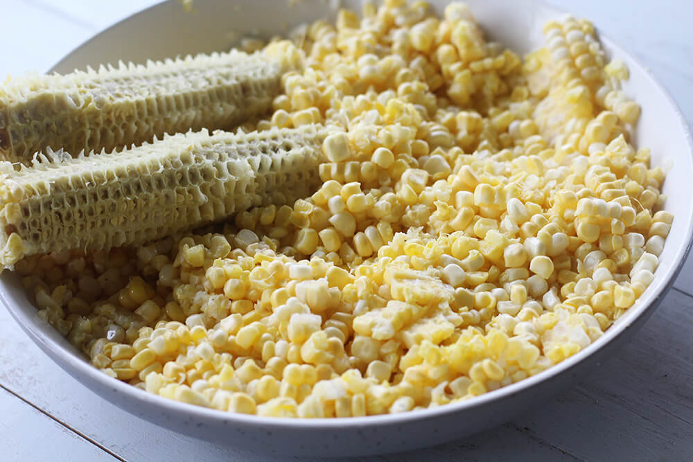 corn kernels in a bowl