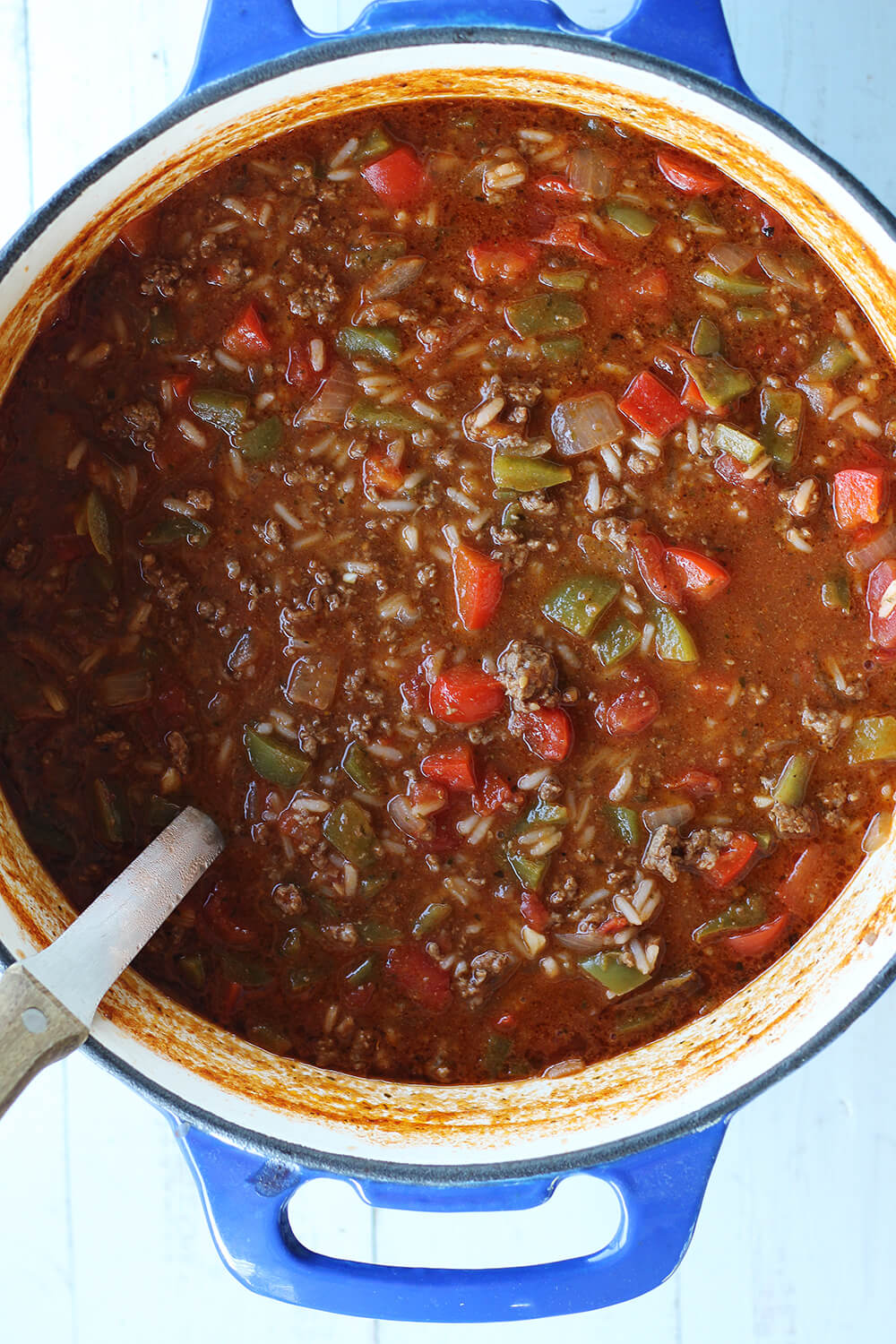 a large pot with soup