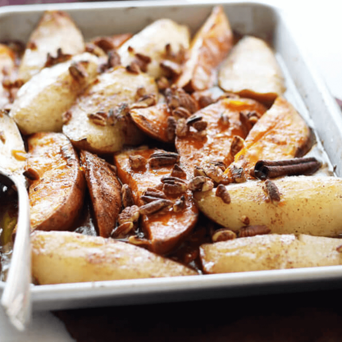 Roasted Pears + Sweet Potatoes