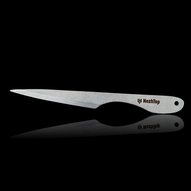 NozhTop Nospin throwinng knife 8mm Carbon Steel Stonewash