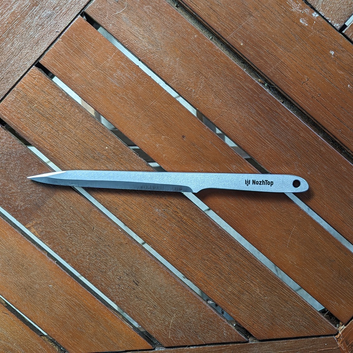 NozhTop Garfish Throwing Knife polished spring steel Throwing Knives