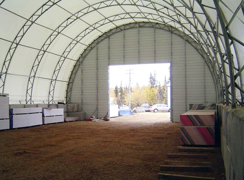 38’x80′ Drywall Storage Fabric Building Weather All Shelters