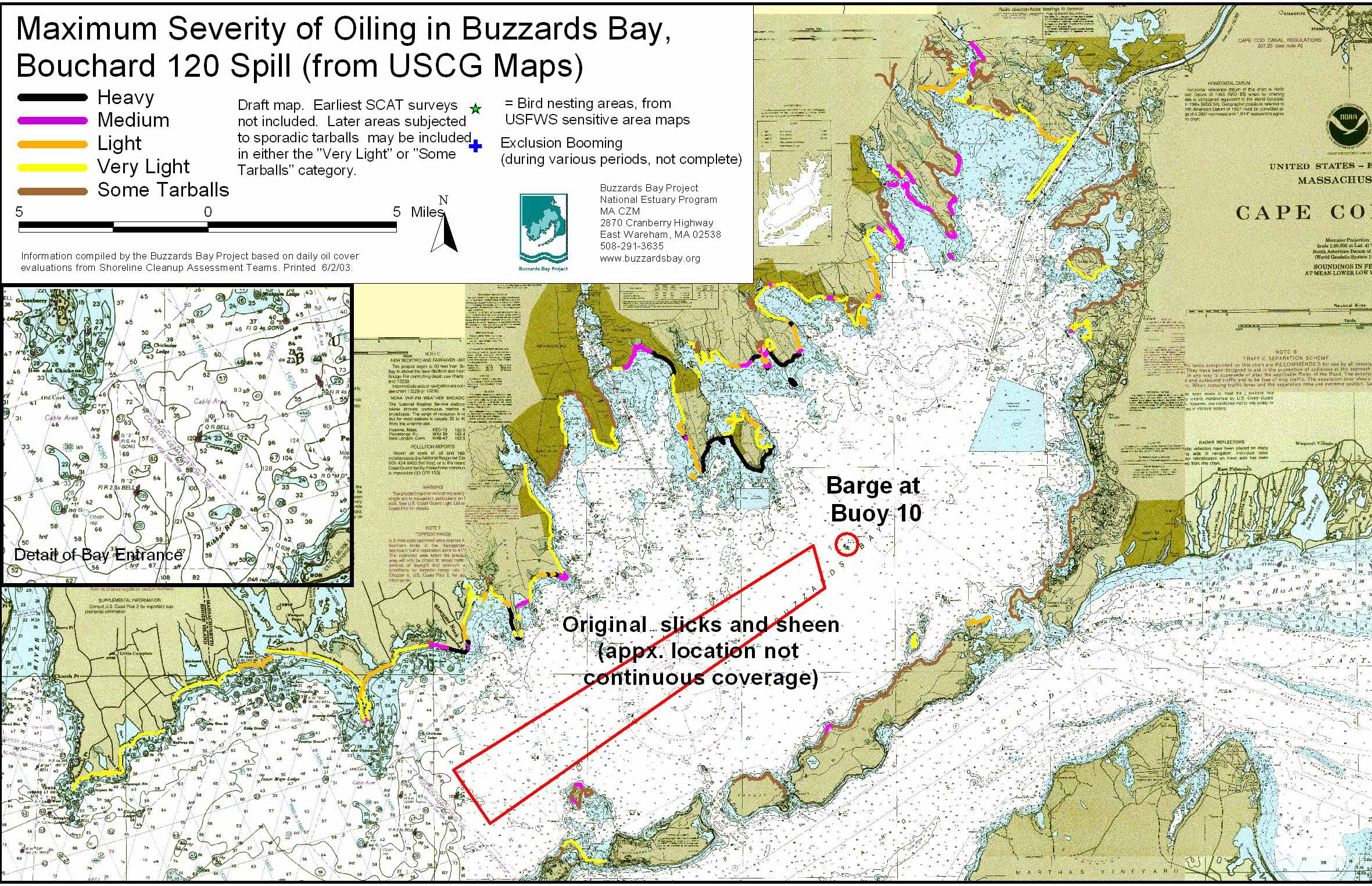 Oil Spill Impacted Areas Buzzards Bay National Estuary Program
