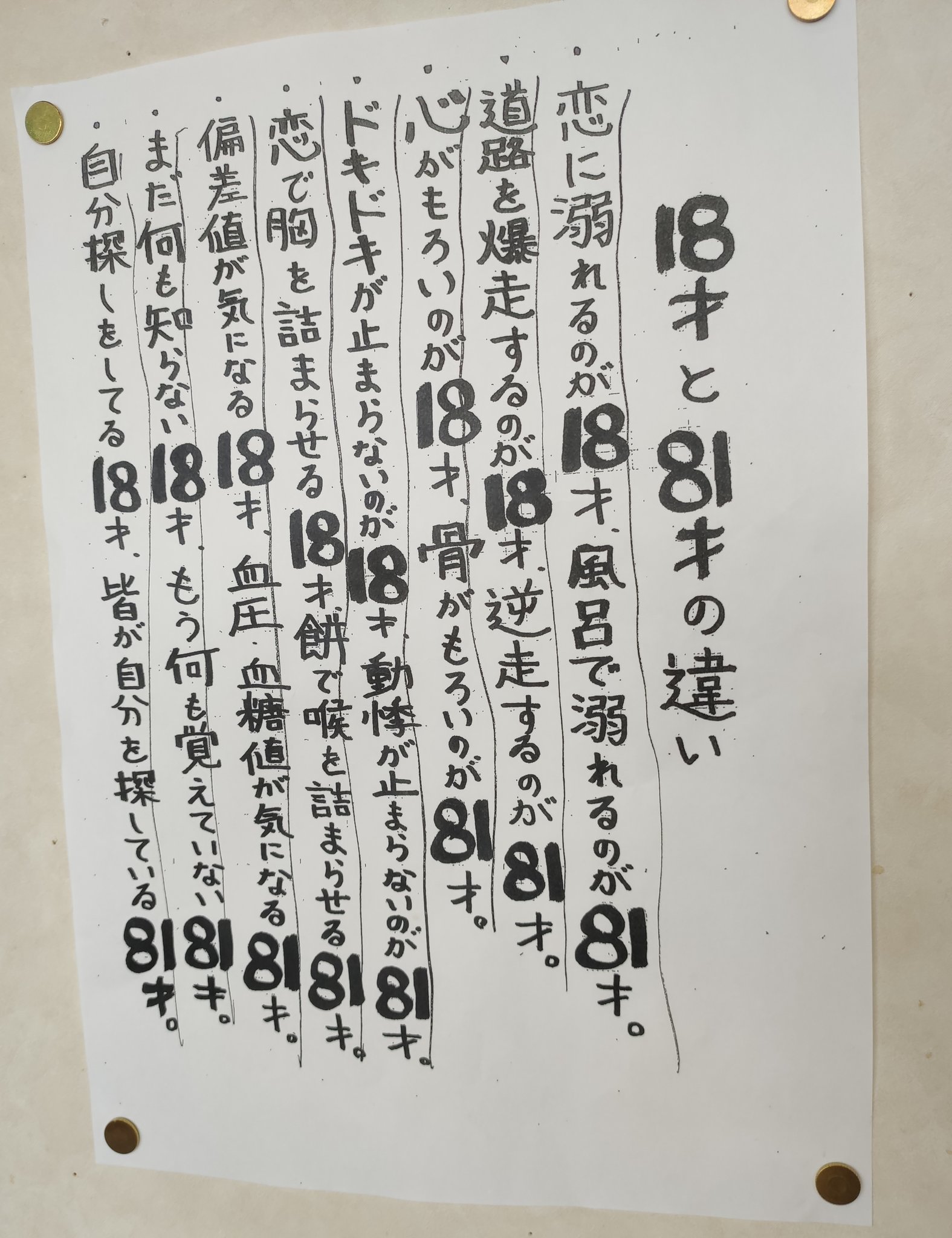『18才と81才の違い』完成しつくされたその内容に「一行で吹いた」