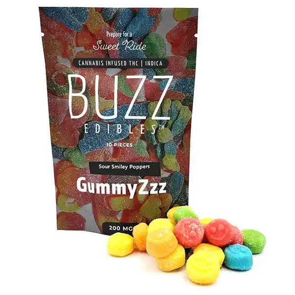 Sour Smiley Poppers 10mg Buzz Edibles