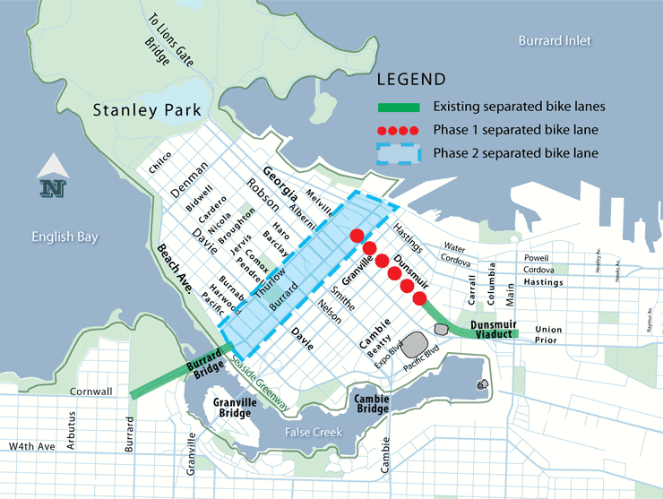 Important Dunsmuir St bus stops east of Howe to be discontinued, Mon