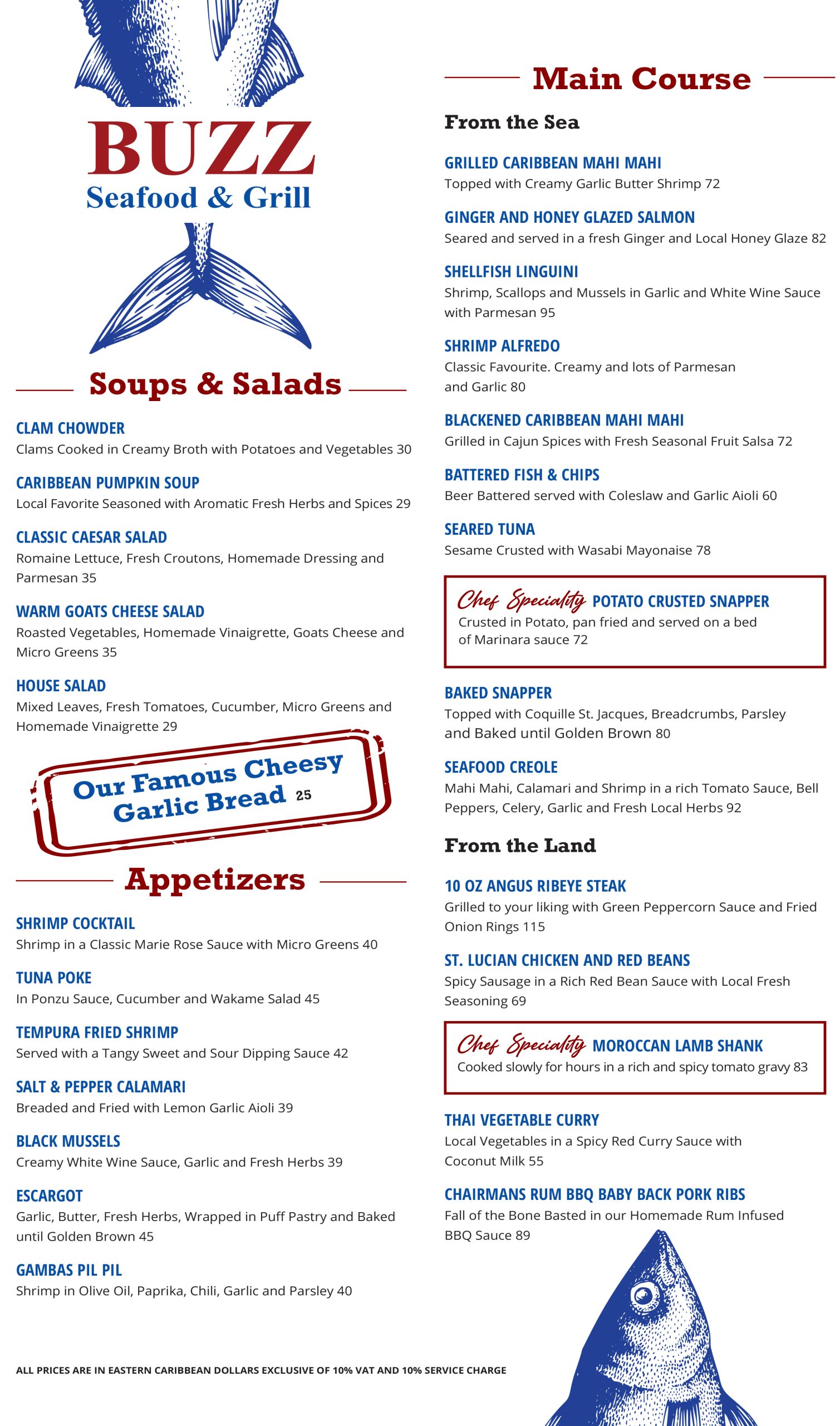 Menu Buzz Restaurant