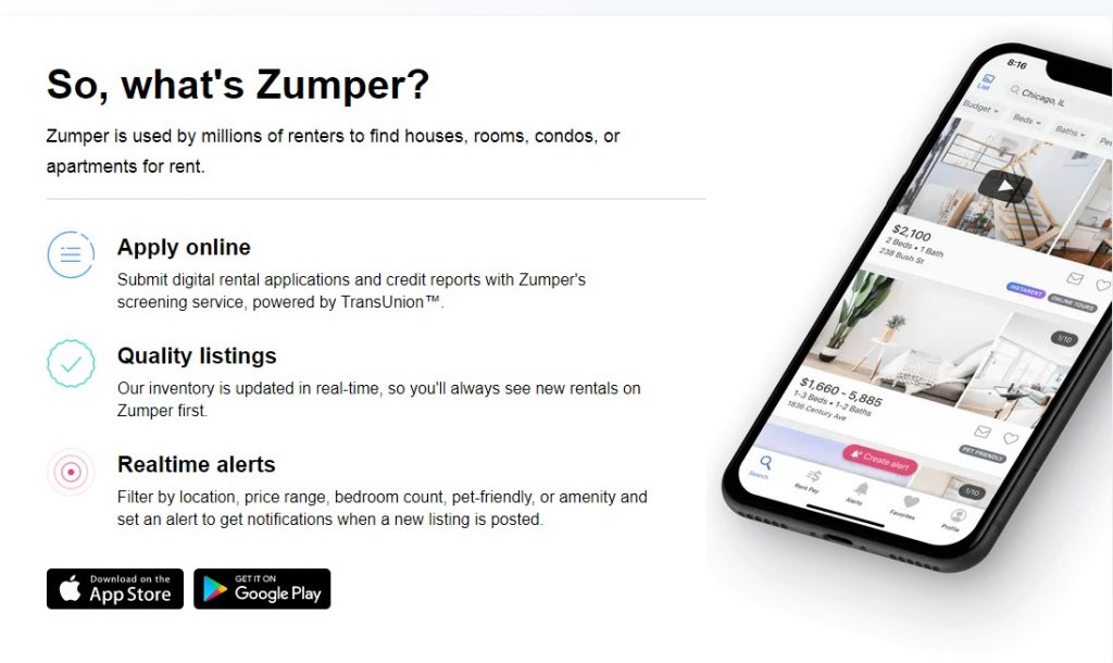 ZUMPER Best Rental site Of 2021 Buzzsetter