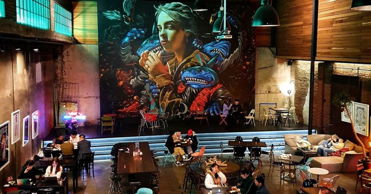 An Industrial Warehouse Cafe