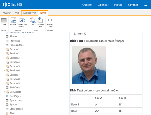Using SharePoint Rich Text Multiple Line Columns with Visio Services