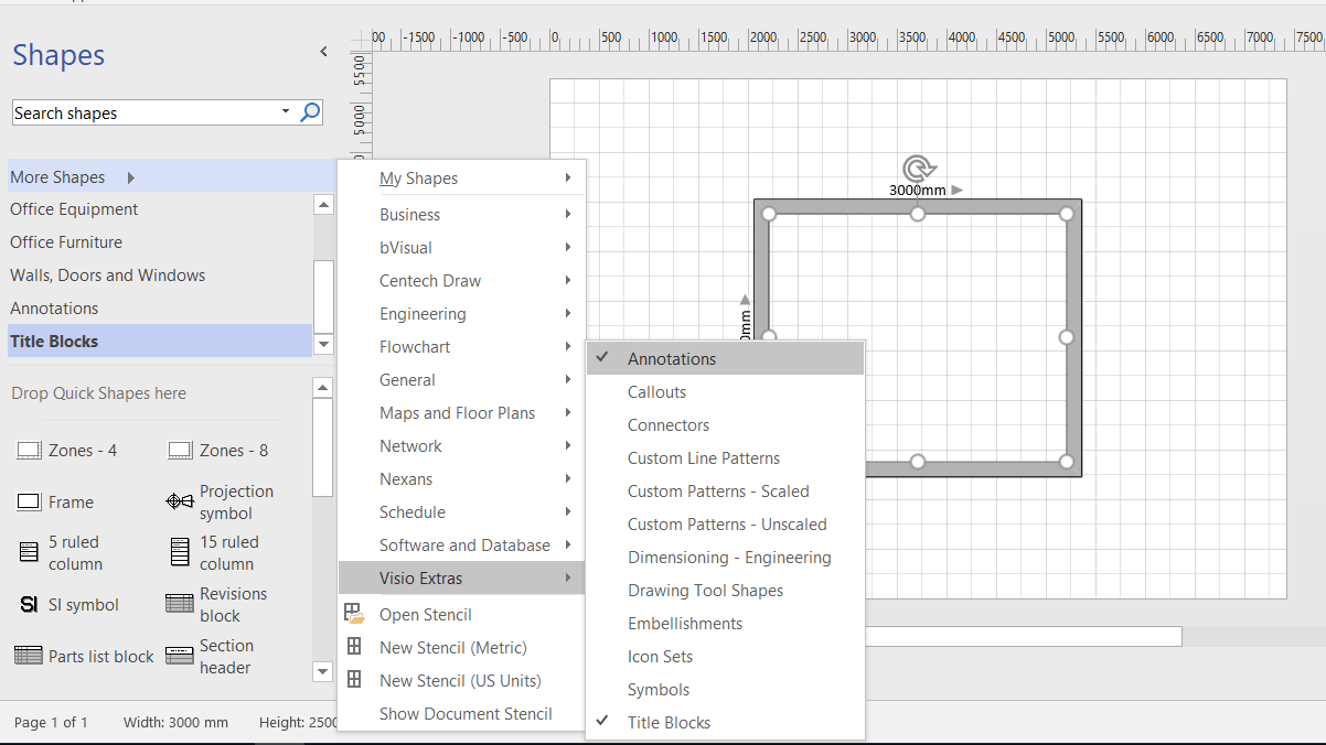 Anchoring scaled shapes to page corners in Visio bVisual