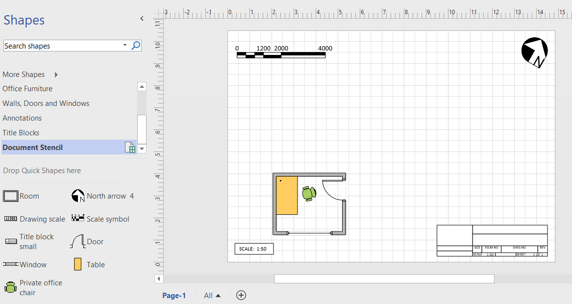 Anchoring scaled shapes to page corners in Visio bVisual