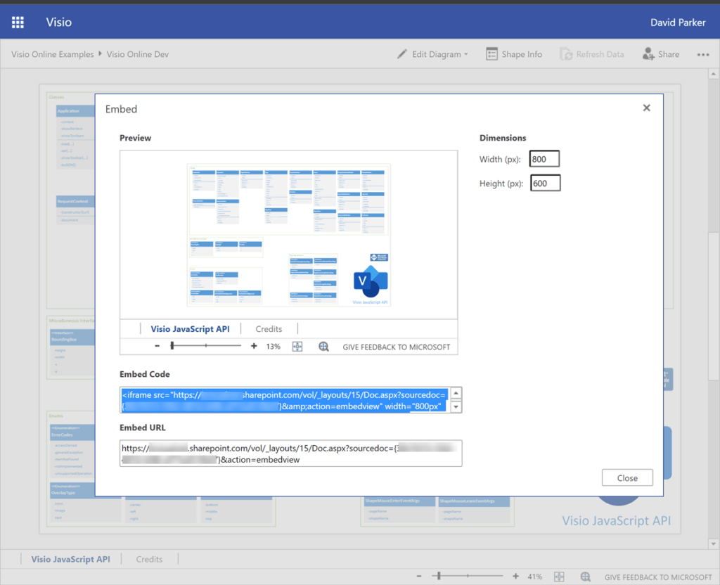 Embedding Visio documents for public viewing bVisual