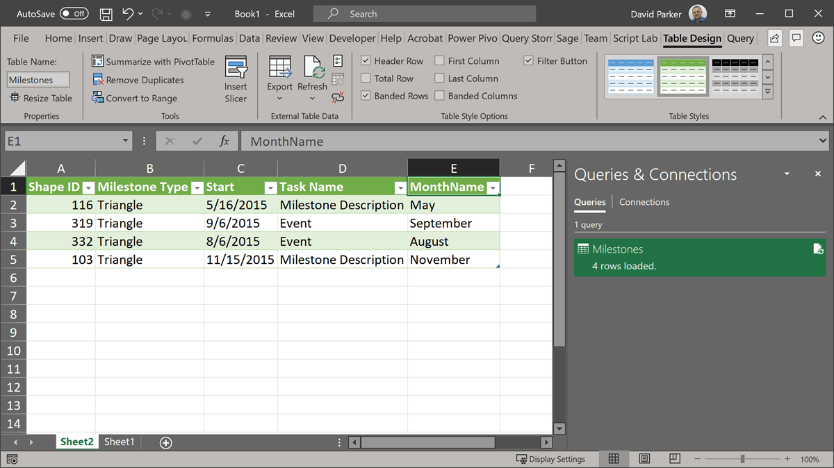 Excel queries and connections lab lsaman