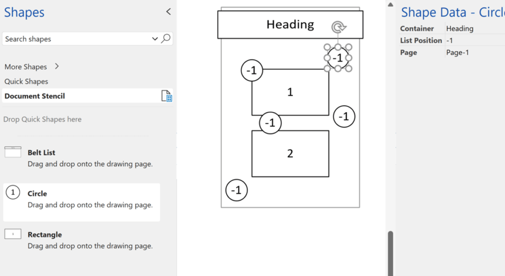 A Visio List Shape is also a Container bVisual