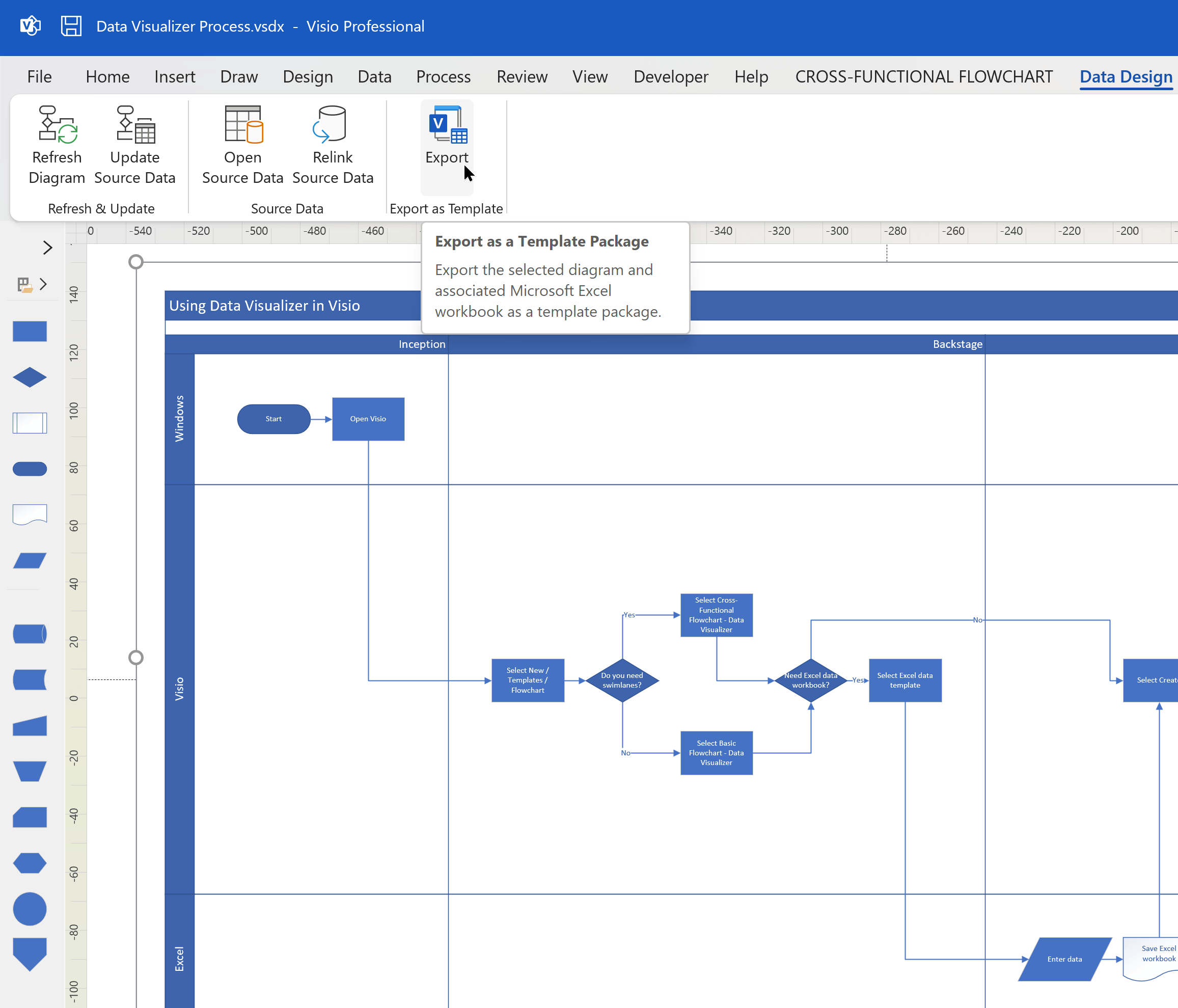 Using the Visio Data Visualizer in Excel bVisual