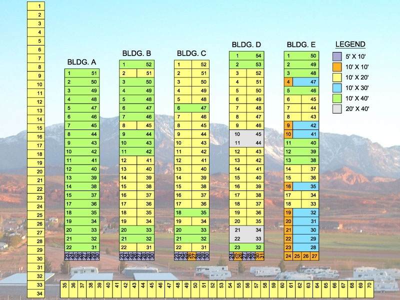 Unit Sizes Bella Vista Storage St. Utah Storage Units