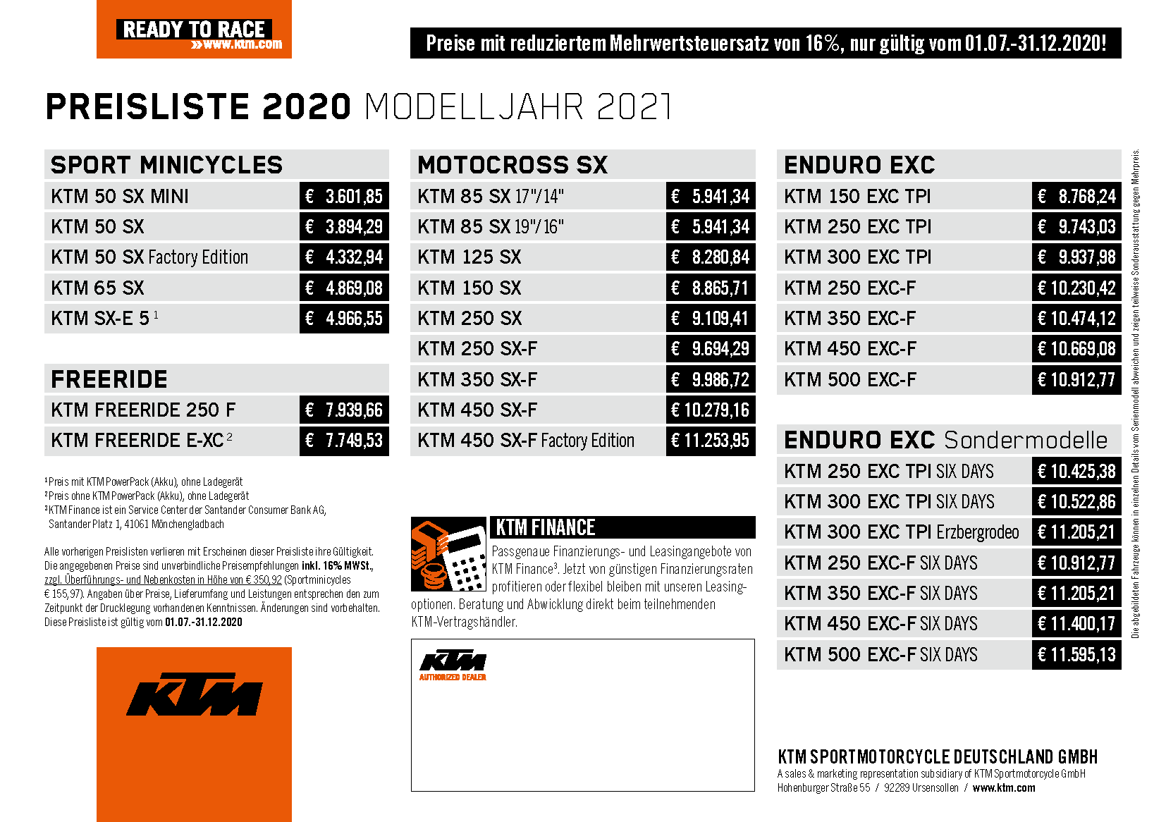 KTM Preise BvZ
