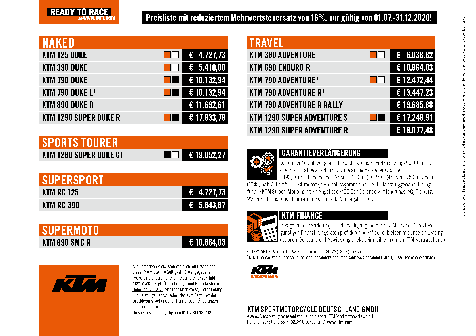 KTM Preise BvZ