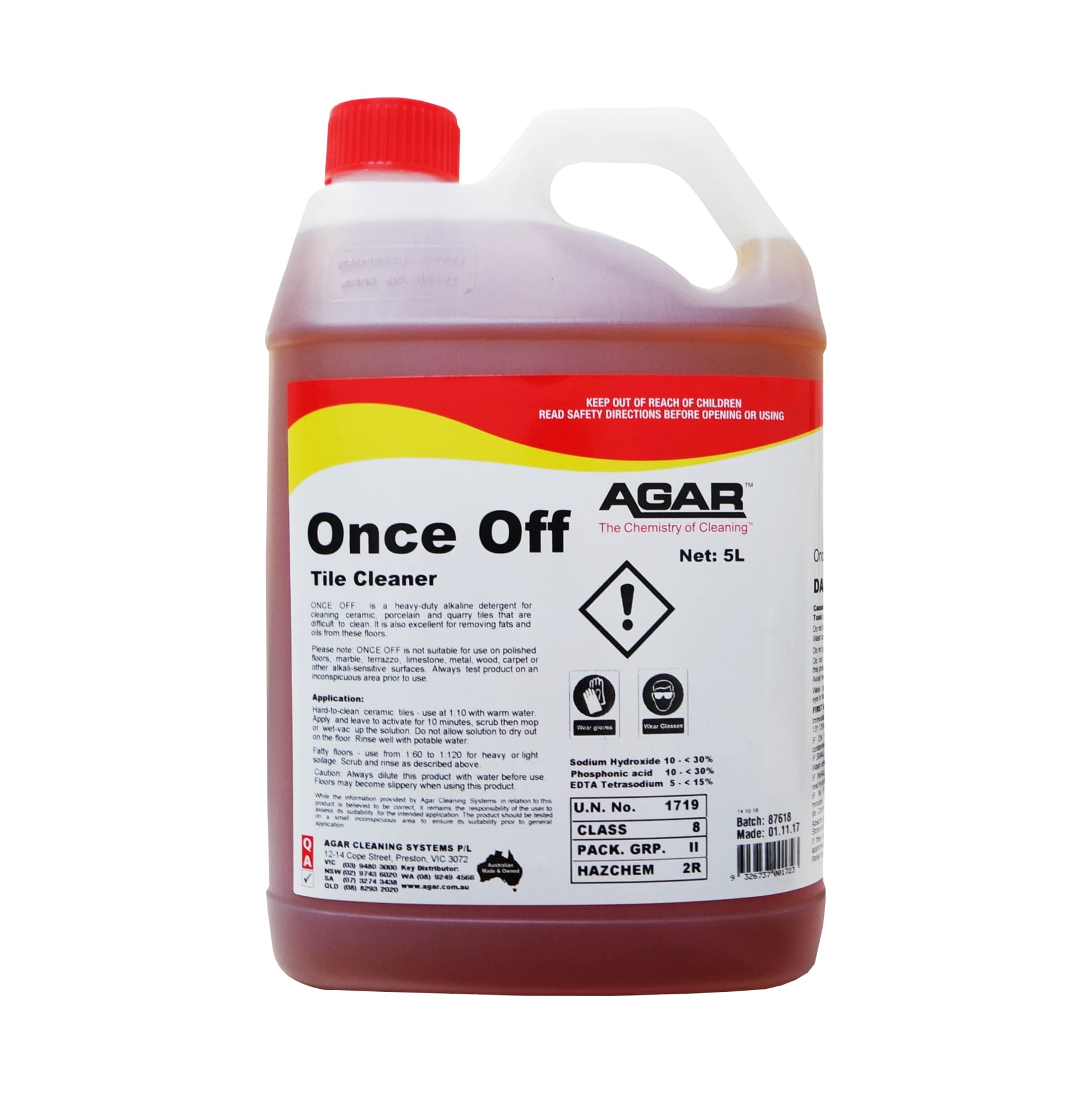 Agar Once Off Heavy Duty Cleaner Brisbane Wholesale Cleaning Supplies