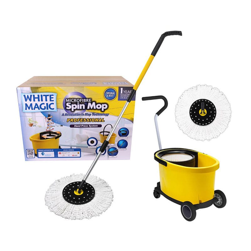 White Magic Professional Spin Mop Complete Yellow Brisbane