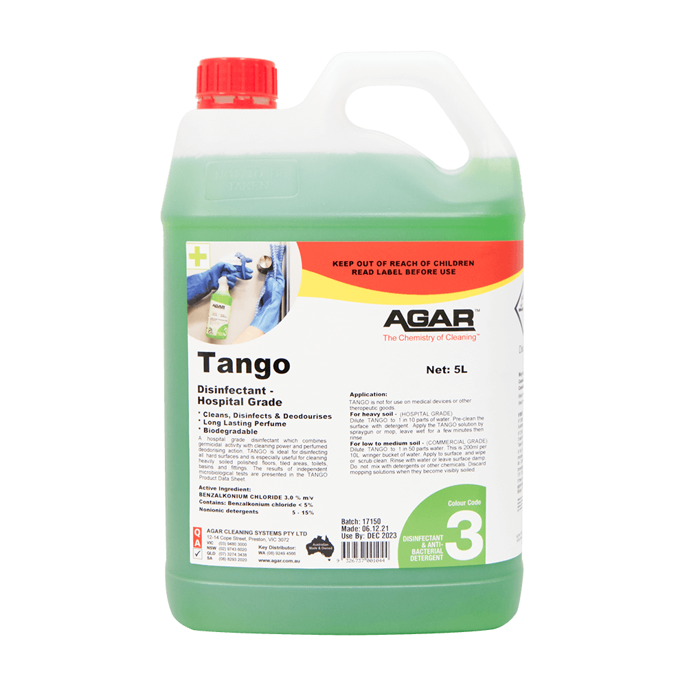 Agar Tango Hospital Grade Disinfectant 5L Brisbane Wholesale