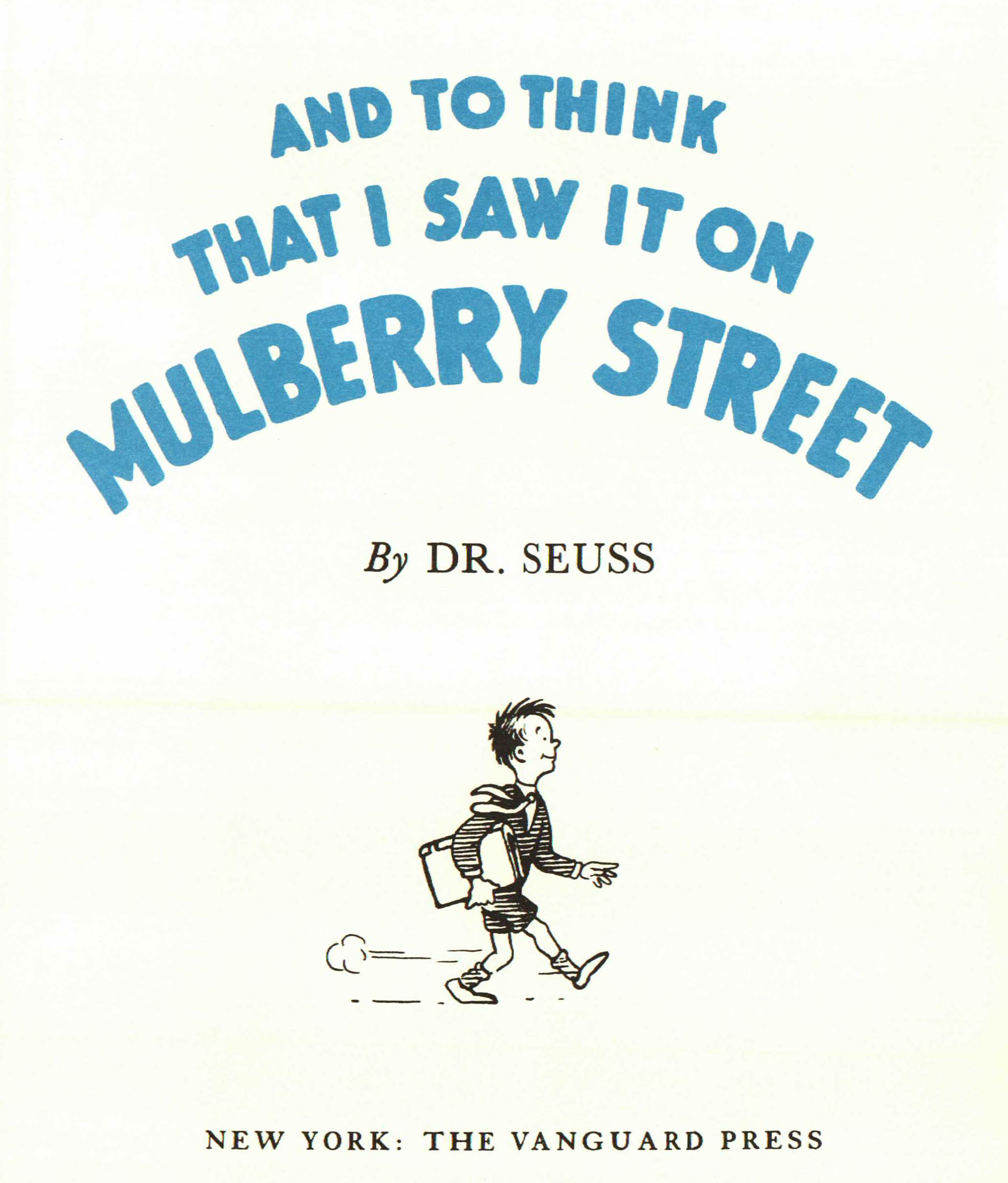 And To Think That I Saw It On Mulberry Street eBay