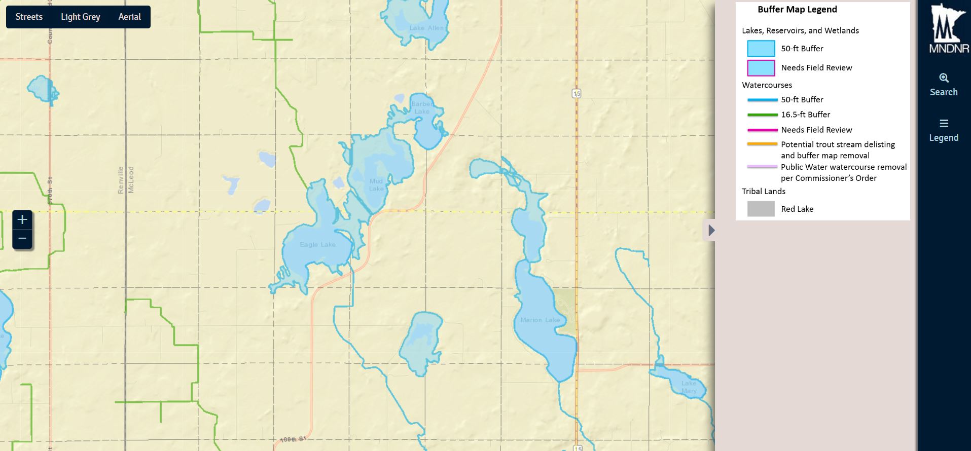 Mn Dnr Lake Maps Where Can I Find Buffer Maps? | Mn Board Of Water, Soil Resources