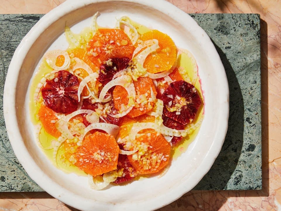 Citrus with Meyer Lemon Dressing and Shaved Fennel