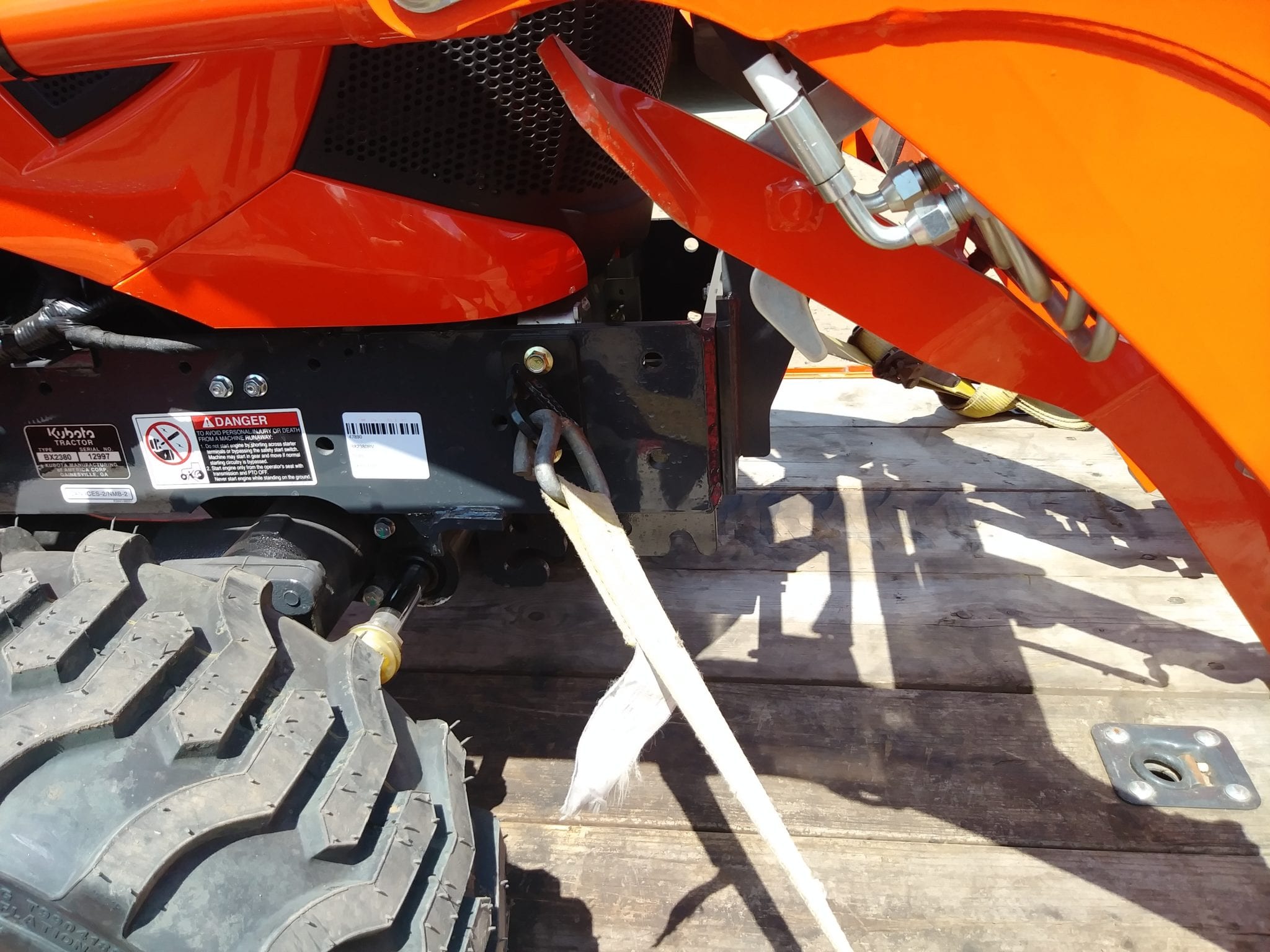 Kubota BX Front Tie Down Kit attachment