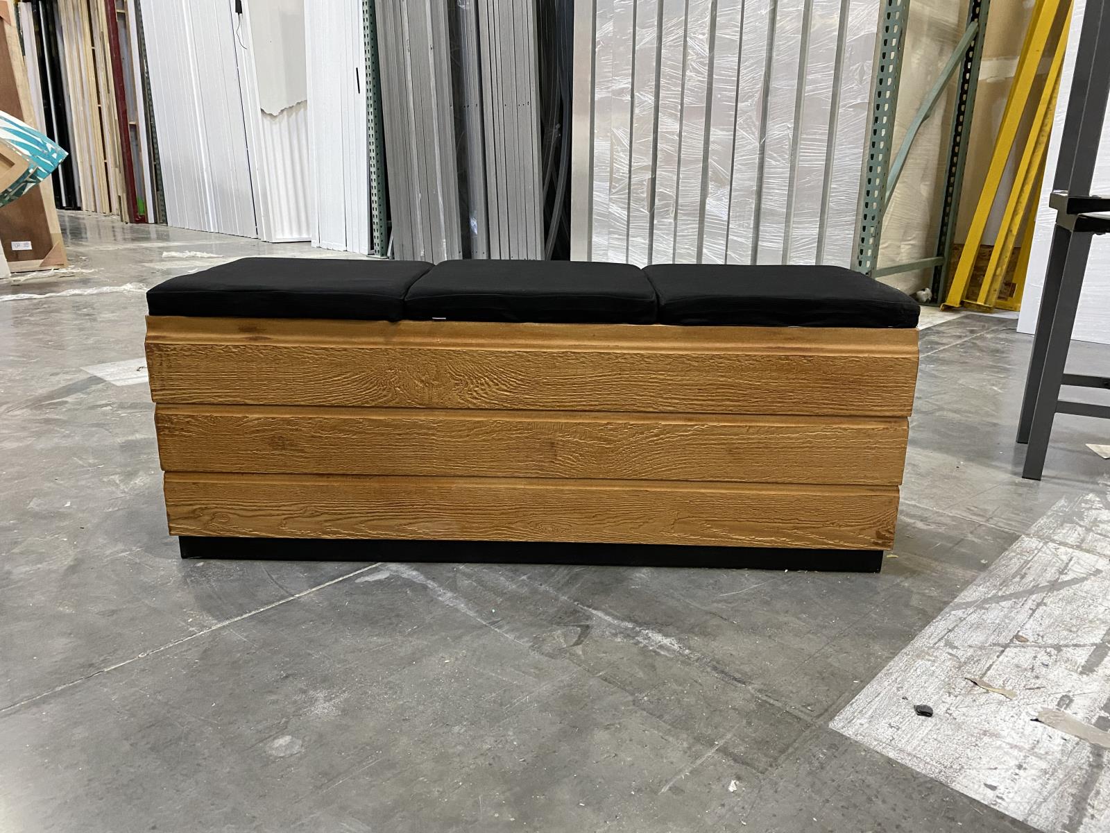 Natural Wood Bench Ottoman