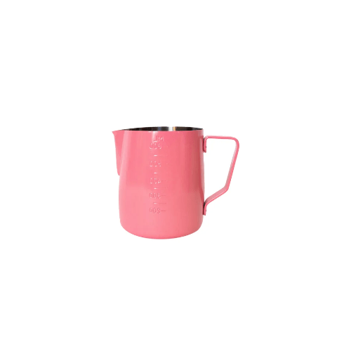 Milk Frothing Jug 0.6lt Pink Stainless Steel Byars Packaging