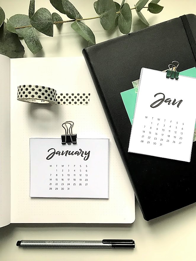 Kalender 2019 for Project Life og planleggere