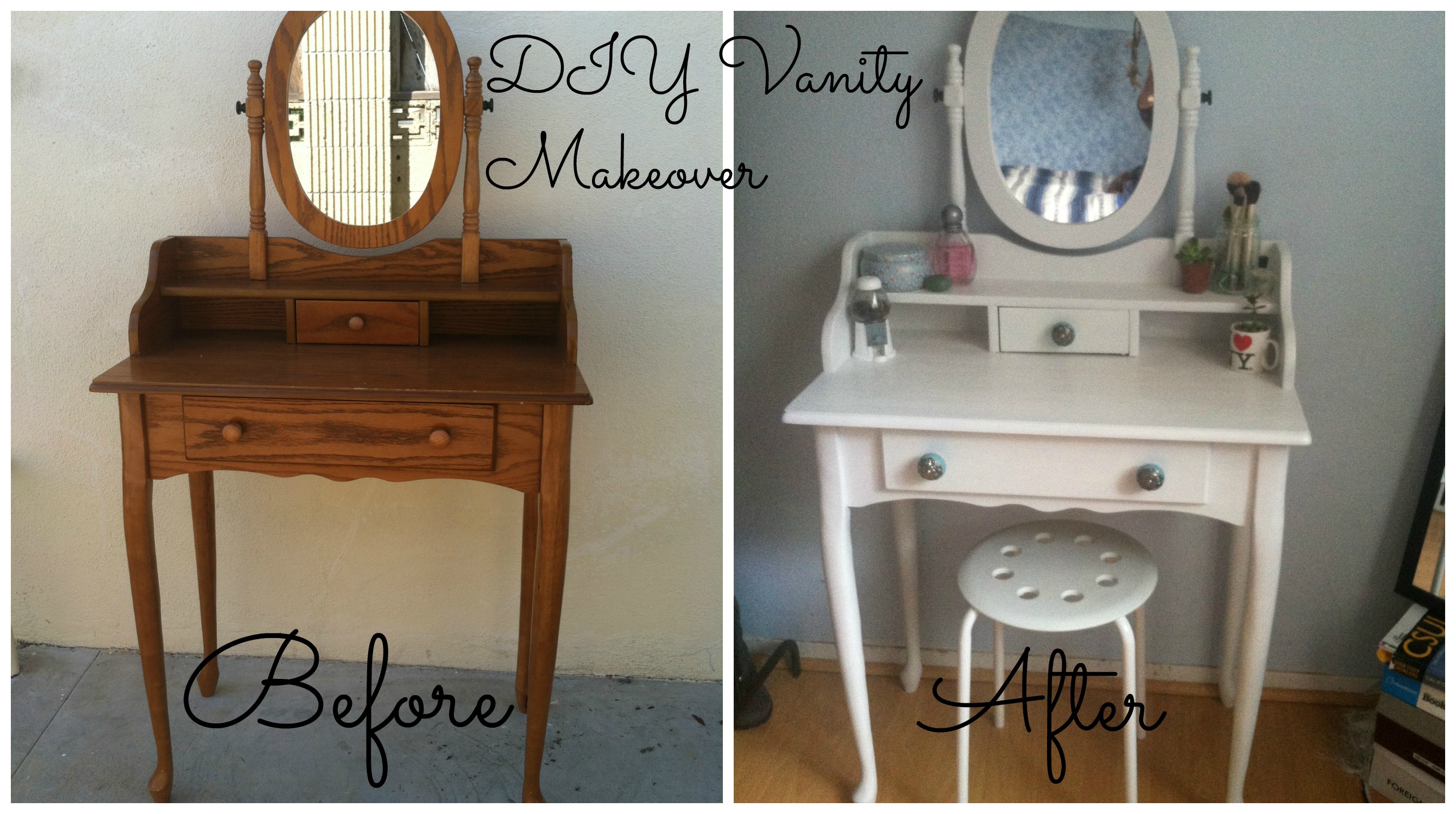 By July DIY Makeup Vanity Makeover By July