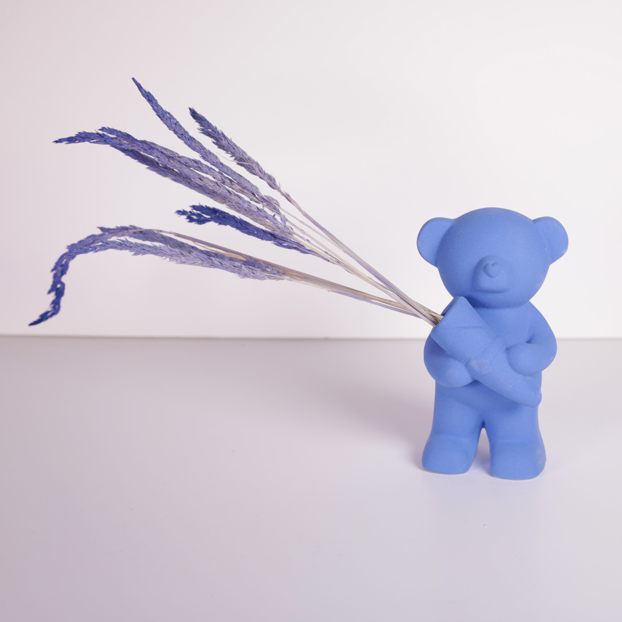 Blue Teddy Bear Sculpture By Nat Home