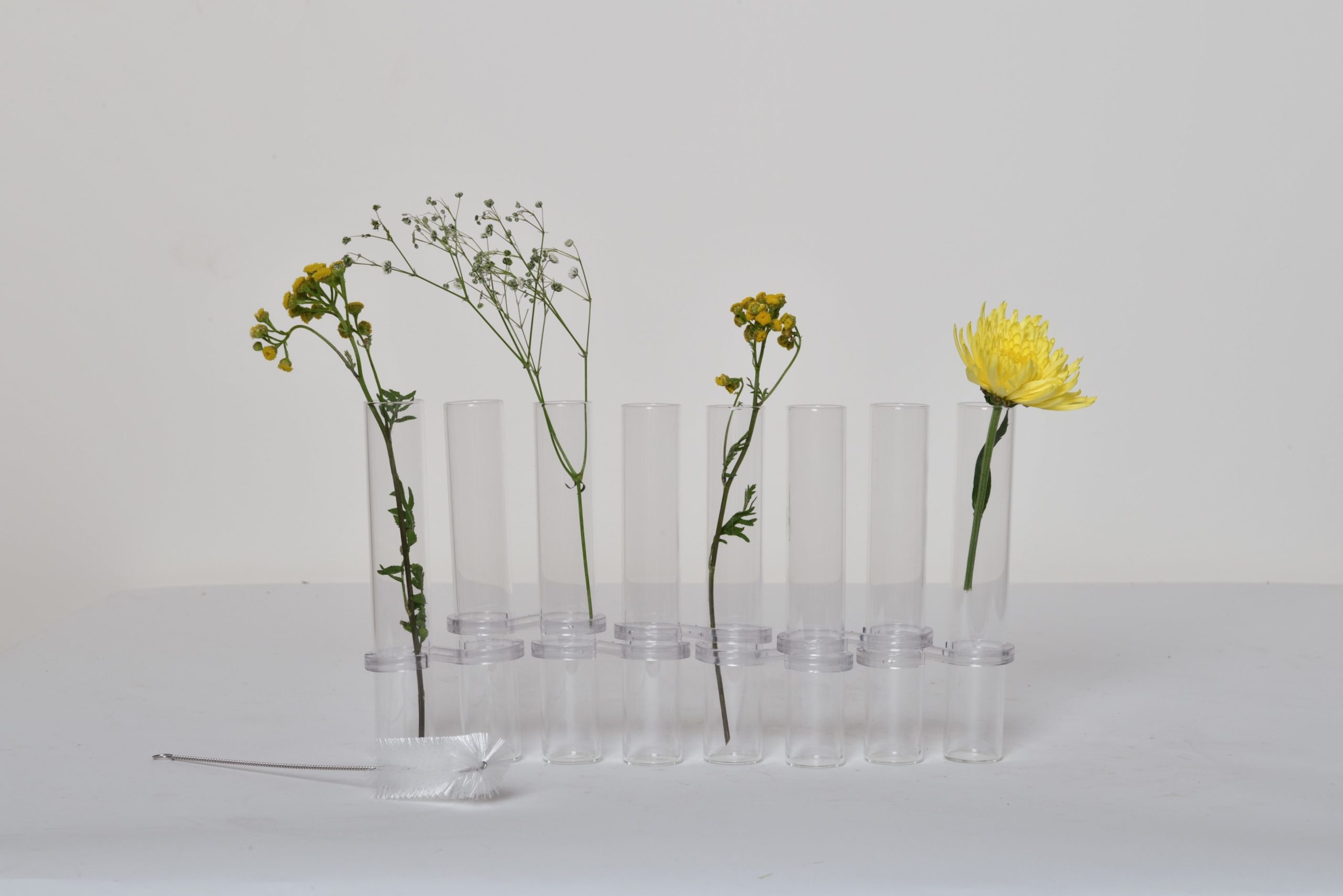 Bamboo Shaped Glass Vase 8 Stems By Nat Home