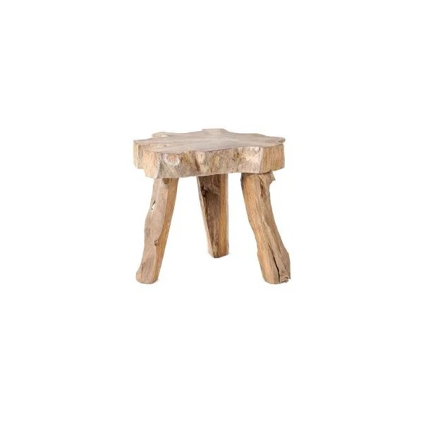 Rustic Teak Wood Stool / Side Table Oliveira Tavira