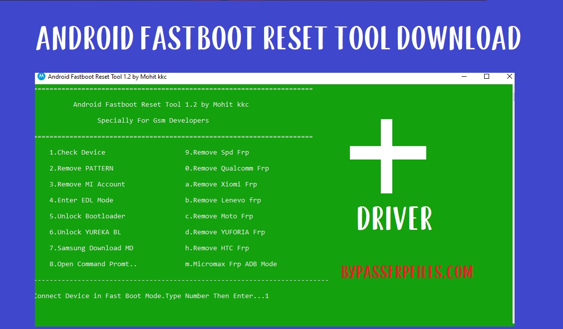 Android Fastboot Reset Tool v1.2 Download 2023 Frp Fastboot