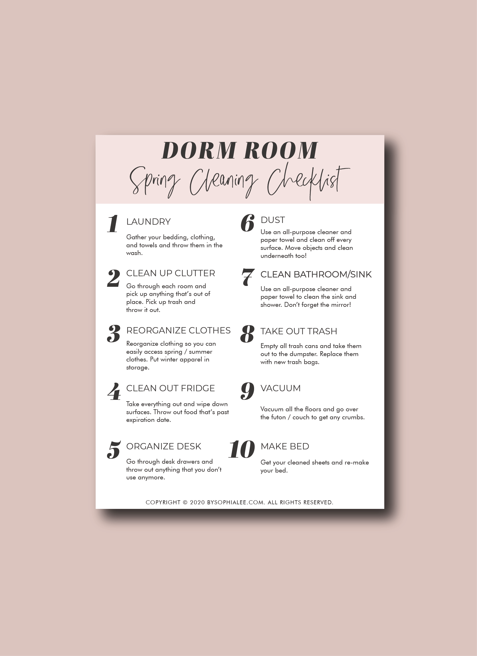 checklist for dorm room Dorm checklist momof6 printable Painting
