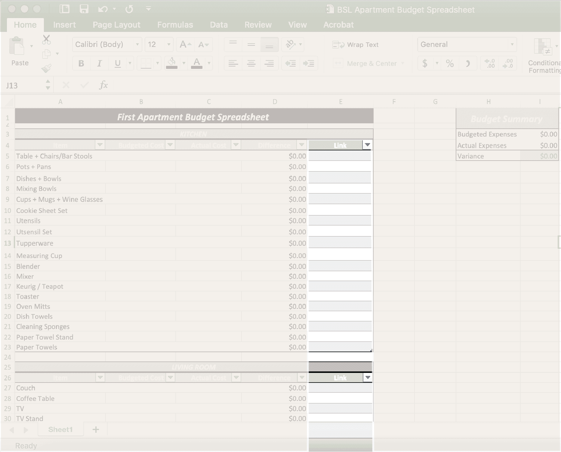 This First Apartment Budget Worksheet Will Make Your Move SO Much