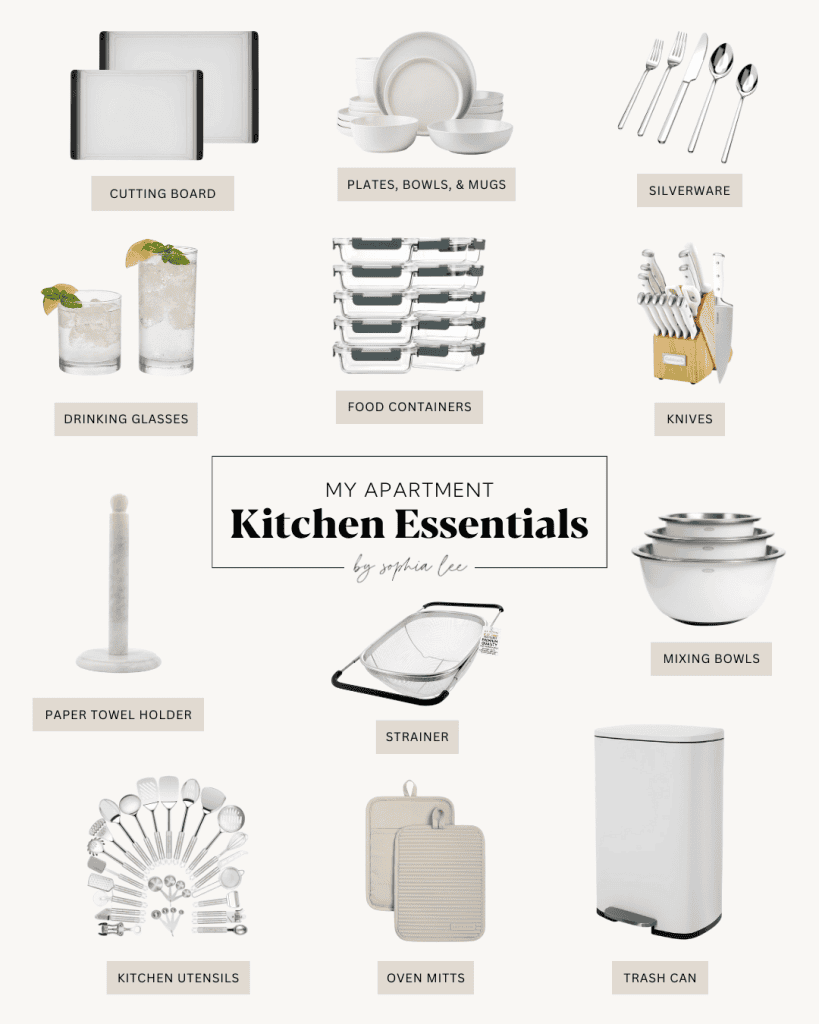 The First Apartment Checklist (with *ONLY Apartment Essentials)