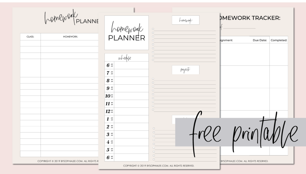 The BEST Homework Planner Every Student Needs (FREE PRINTABLE!) By