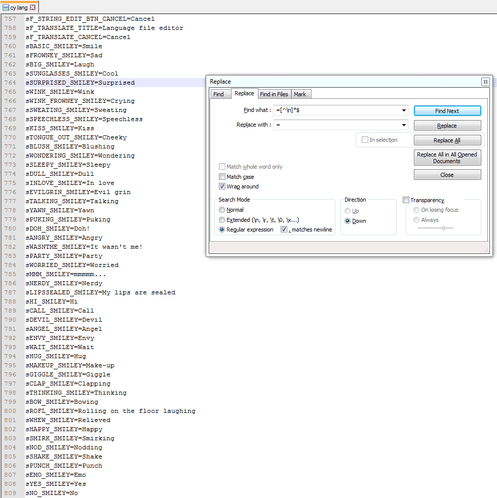 NotePad++ Replace all content after delimiter on each line